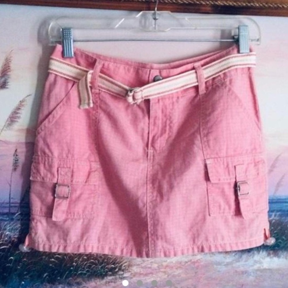BeBop Pink Y2K Mini Cargo Skirt, Size 9